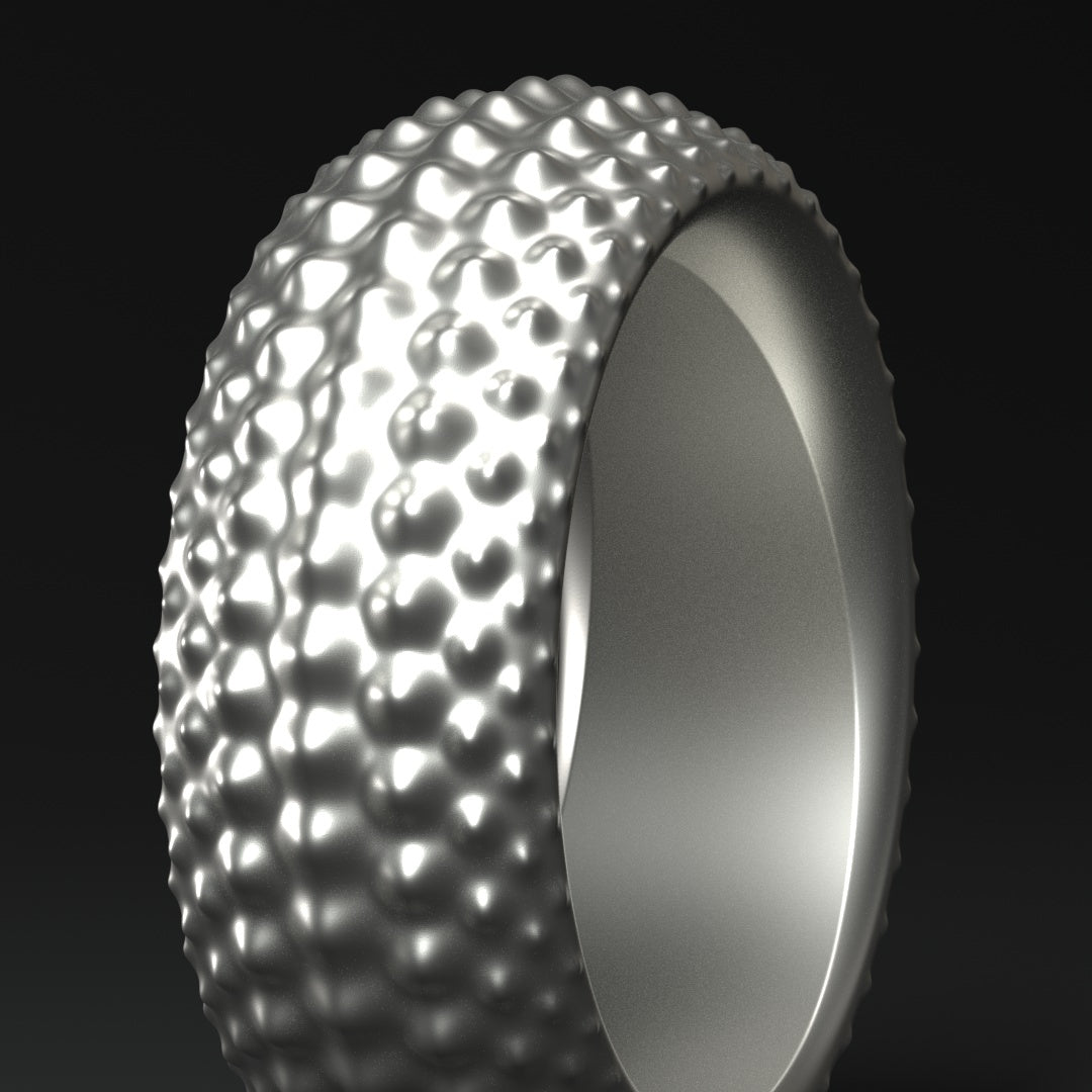 Silver ring "croc style"