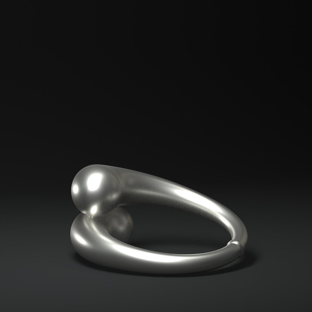  Silver ring "Helix-Drops "