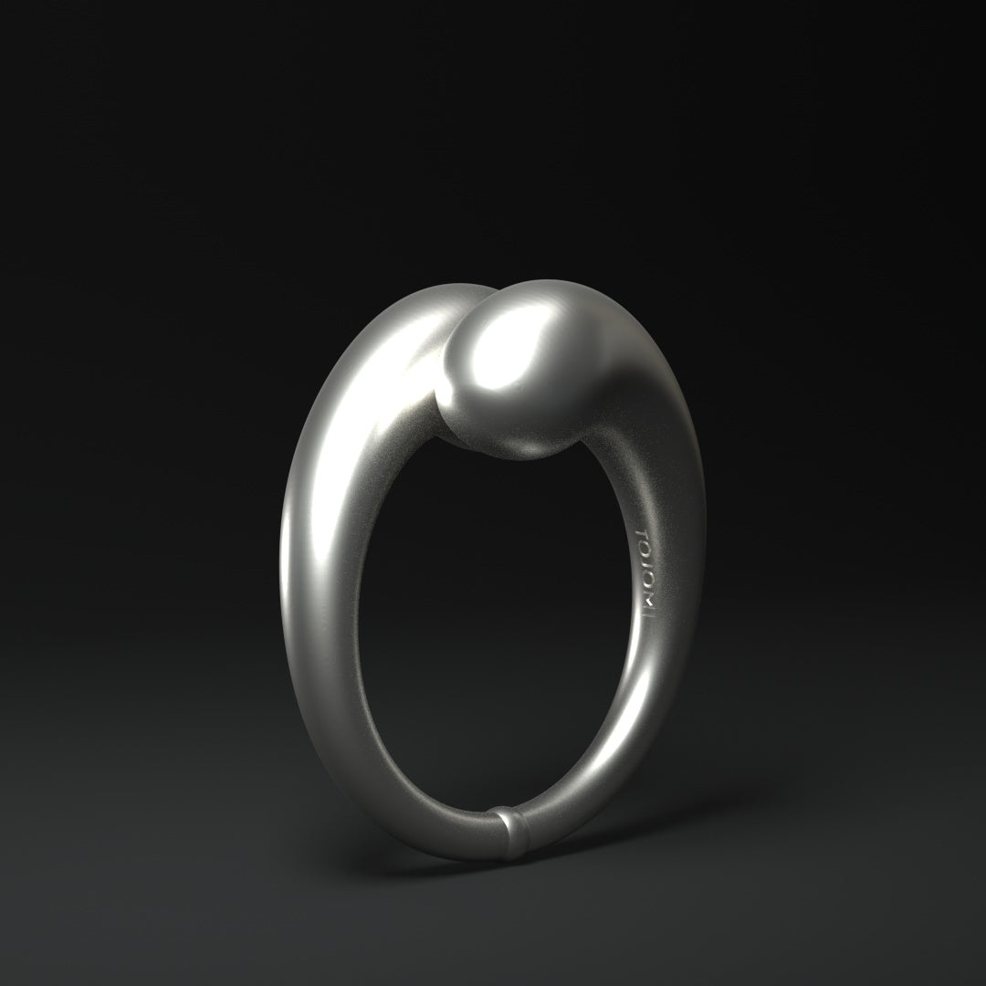  Silver ring "Helix-Drops "