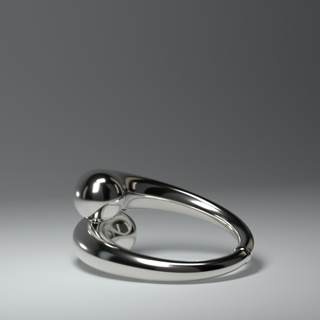  Silver ring "Helix-Drops "