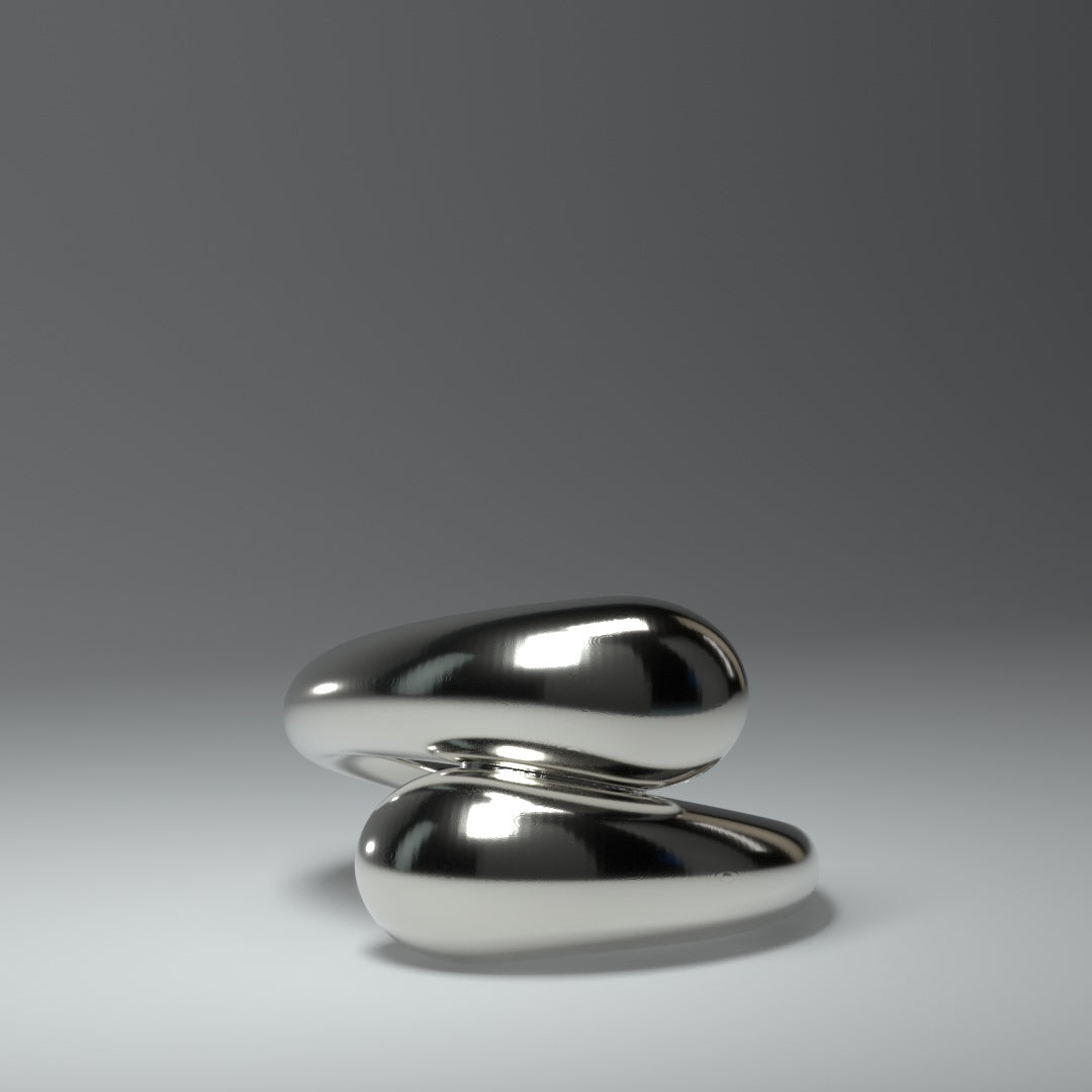  Silver ring "Helix-Drops "