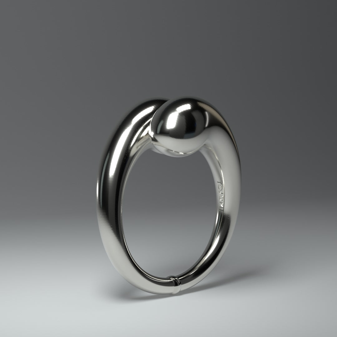  Silver ring "Helix-Drops "