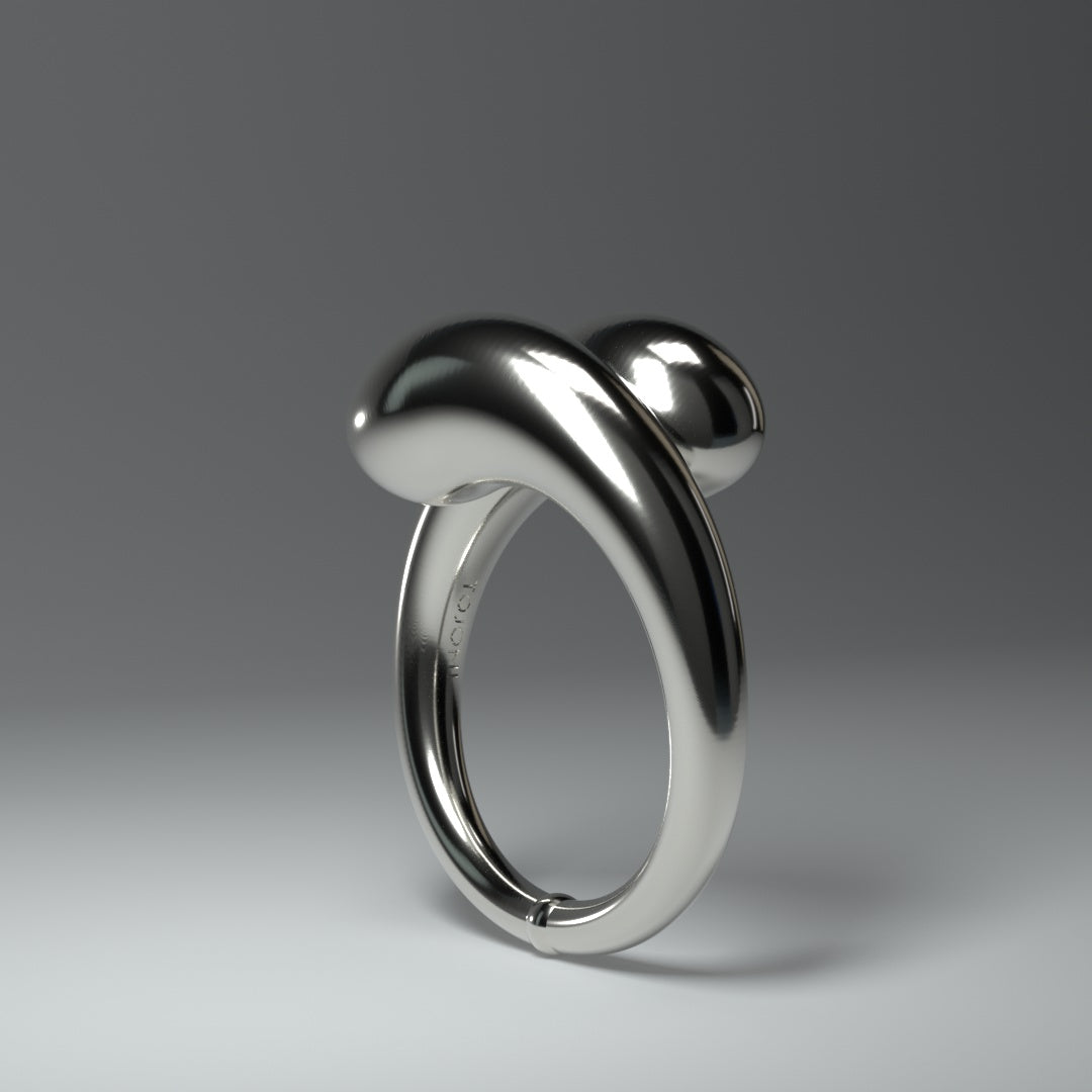  Silver ring "Helix-Drops "