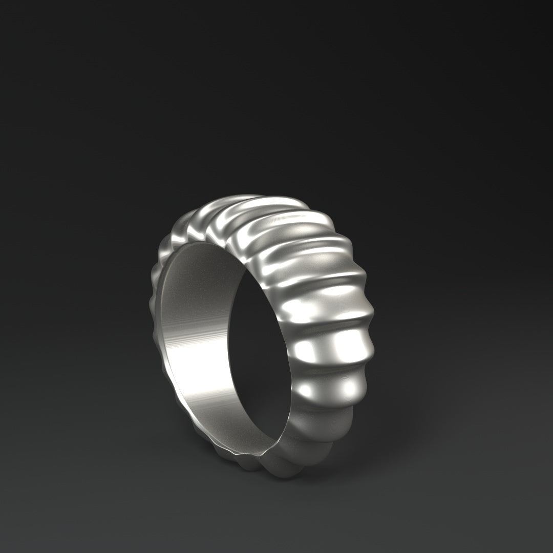 Bague en argent "pangolin"