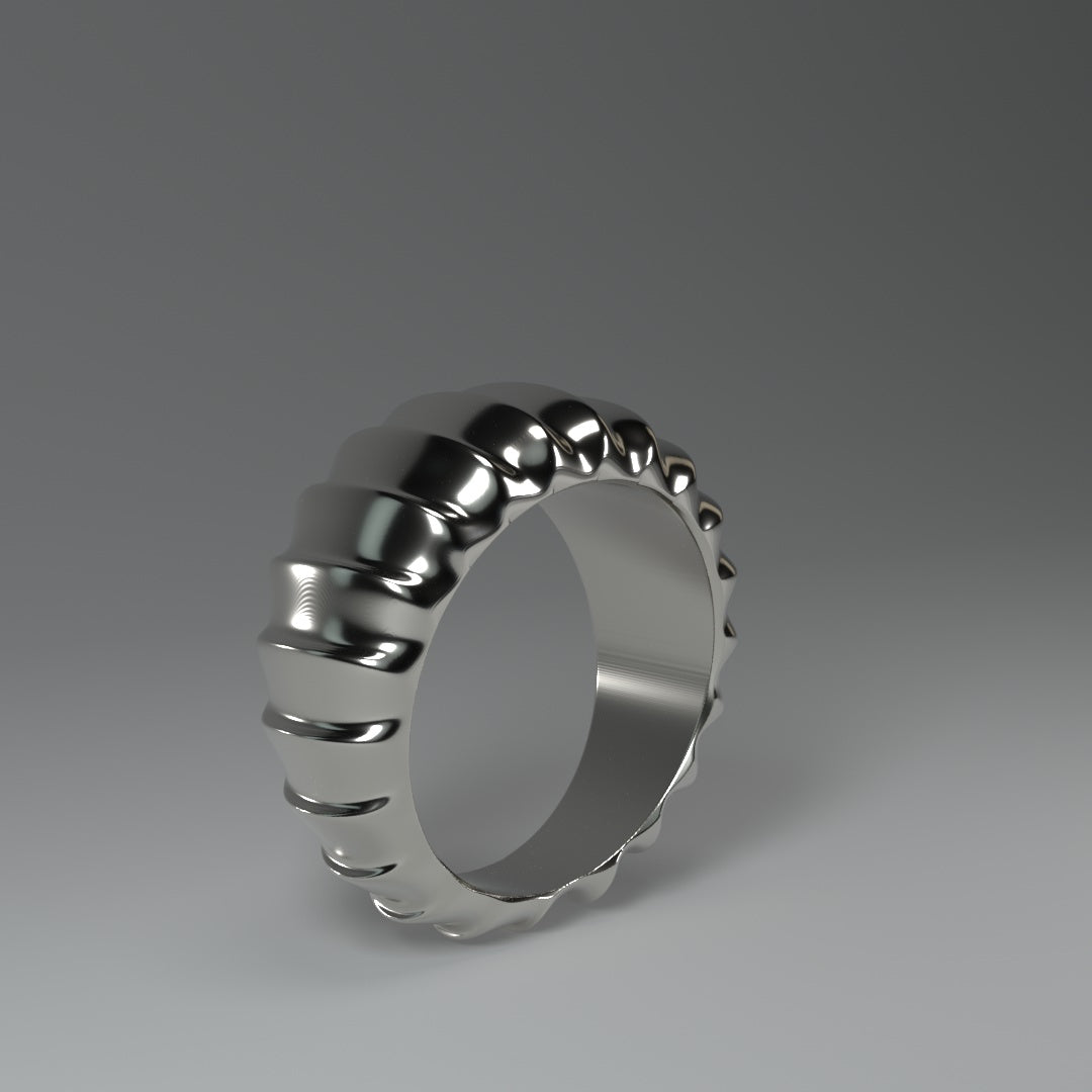 Bague en argent "pangolin"