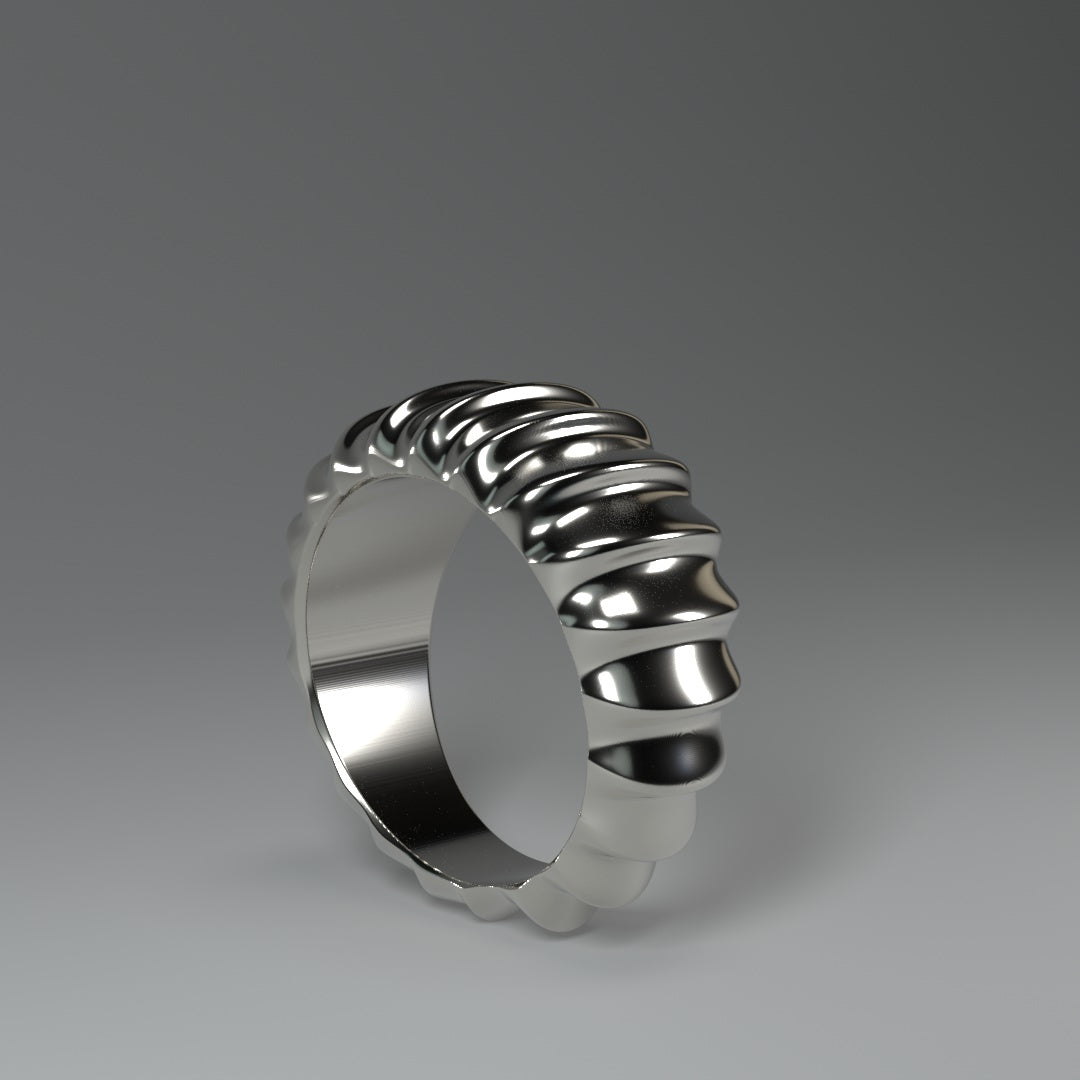 Bague en argent "pangolin"