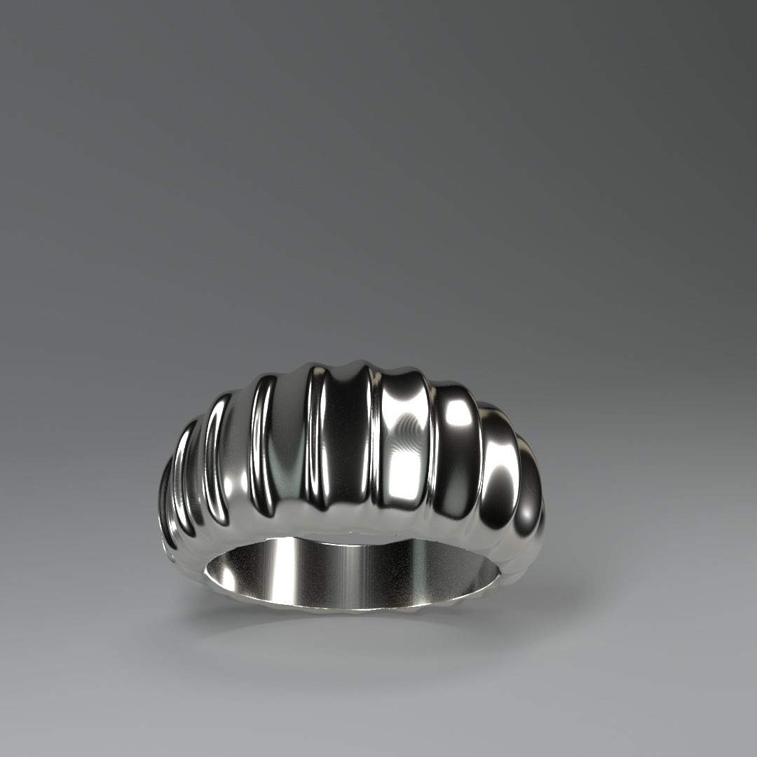 Bague en argent "pangolin"