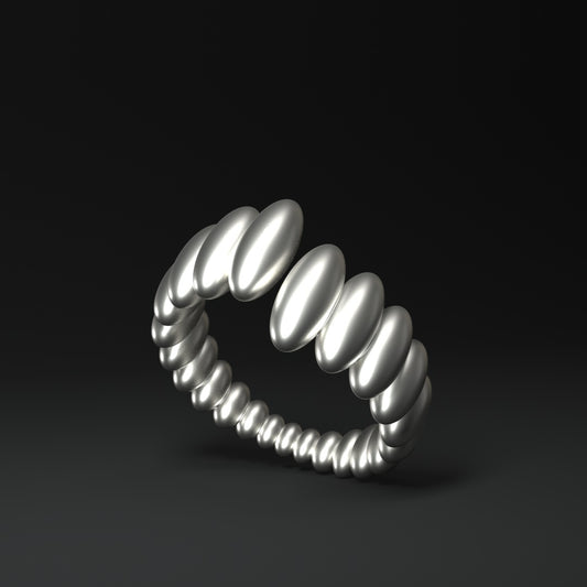 Ring silber Helix "ellipsoides"