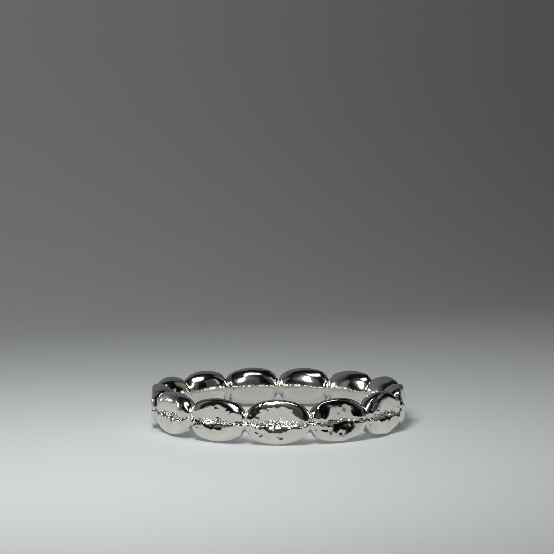  Ring "13 silver coffee beans"