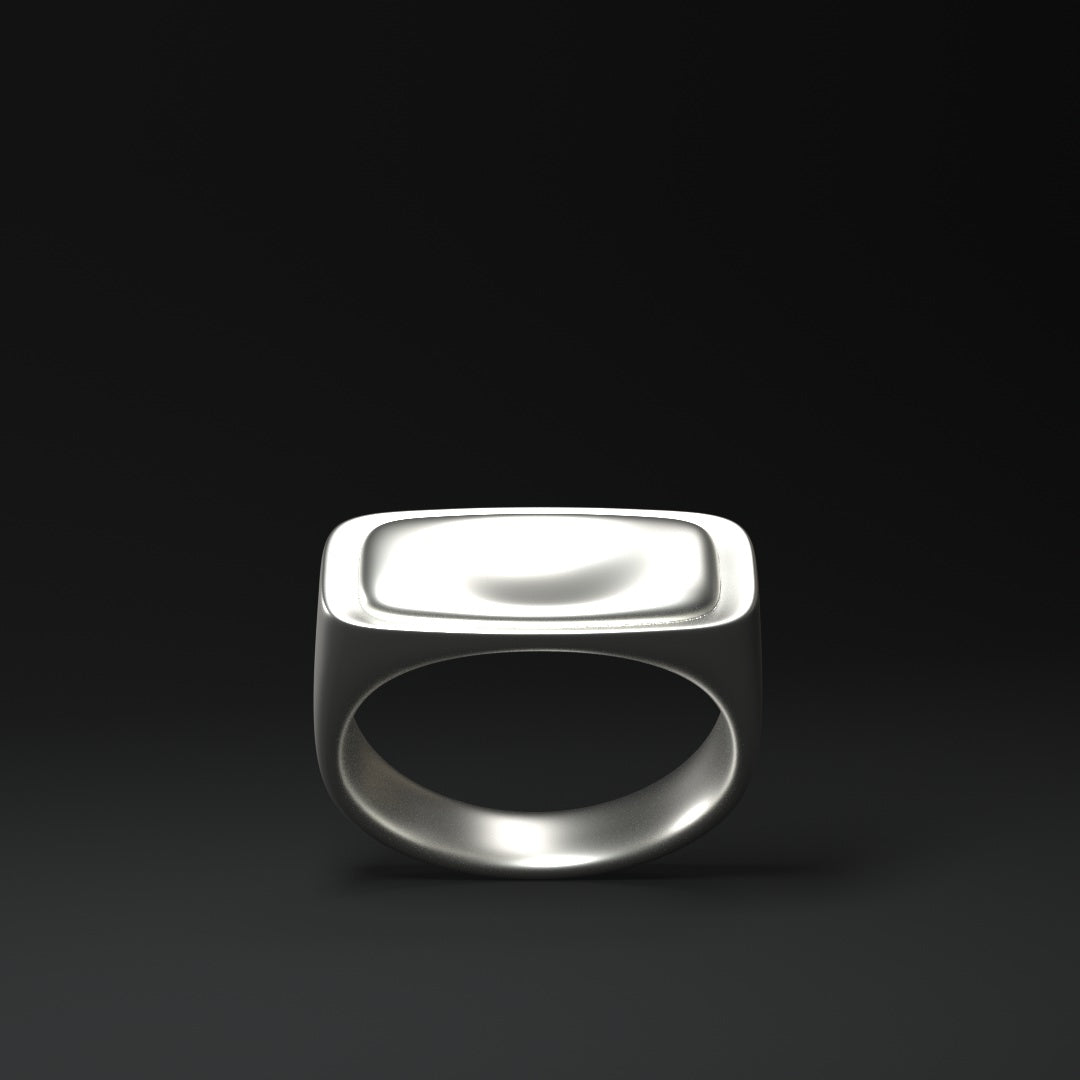 Bague rectangle "coussin"