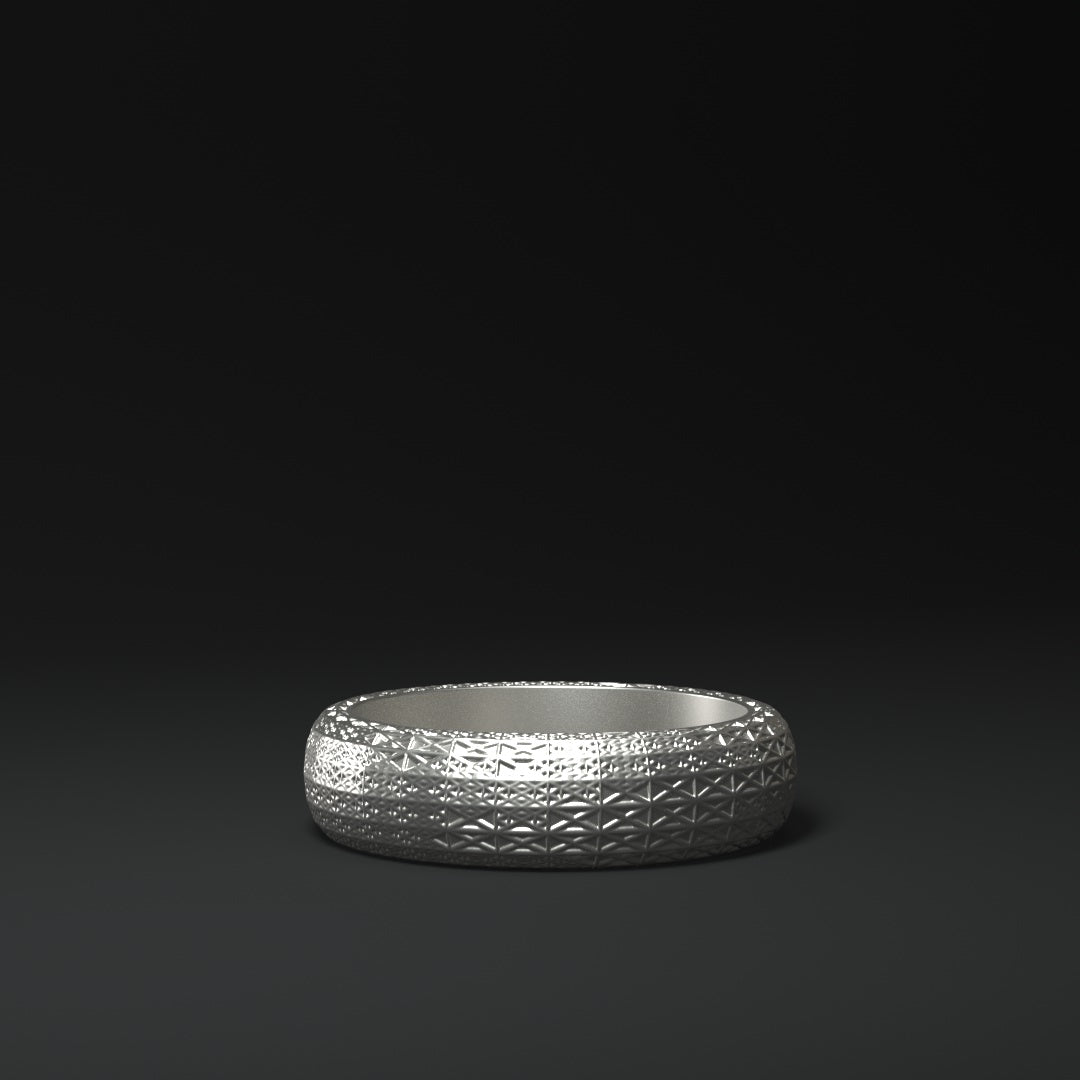 Bague argent "sweeped pattern wide"