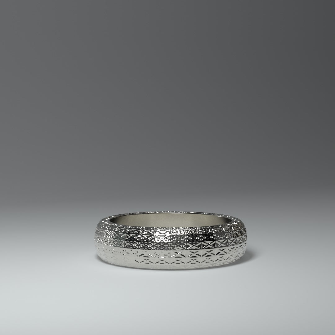 Bague argent "sweeped pattern wide"