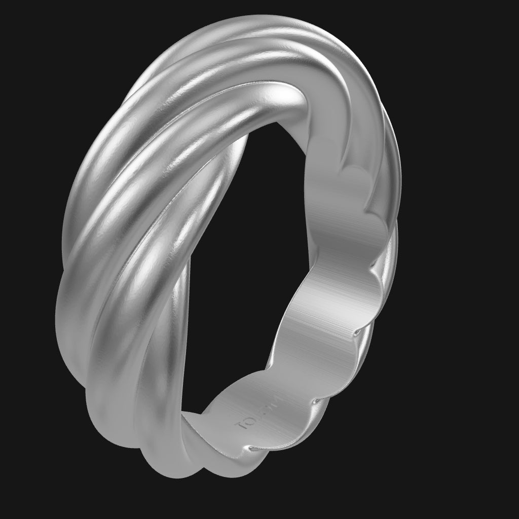 925 Sterling Silberring  "infinity bold" in 3D-Ansicht